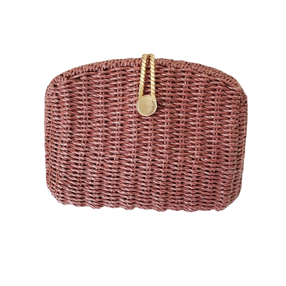 Vintage Coated Wicker Bag - Picture 1 of 16